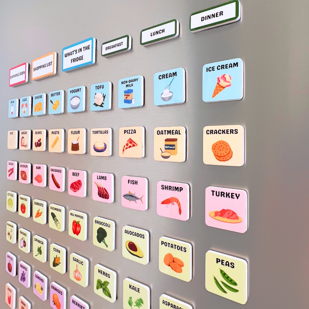 Set de 75 imanes decorativos para plan de comidas miniatura 7