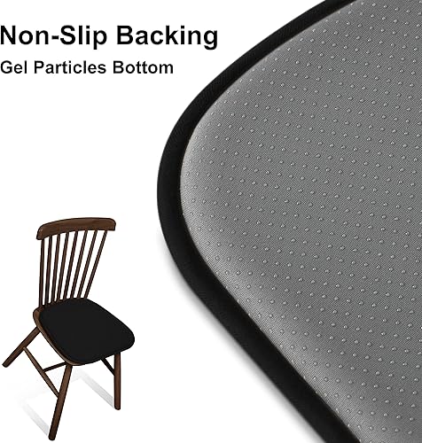 Miniatura 3 de Shinnwa Paquete de 4 cojines para sillas de comedor, almohadillas antideslizantes para sillas de interior, cojines de asiento en forma de U, 15 x 16