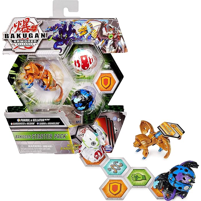 Buy Bakugan Starter Pack 3Pack, Fused Pharol x Gillator Ultra, Armored