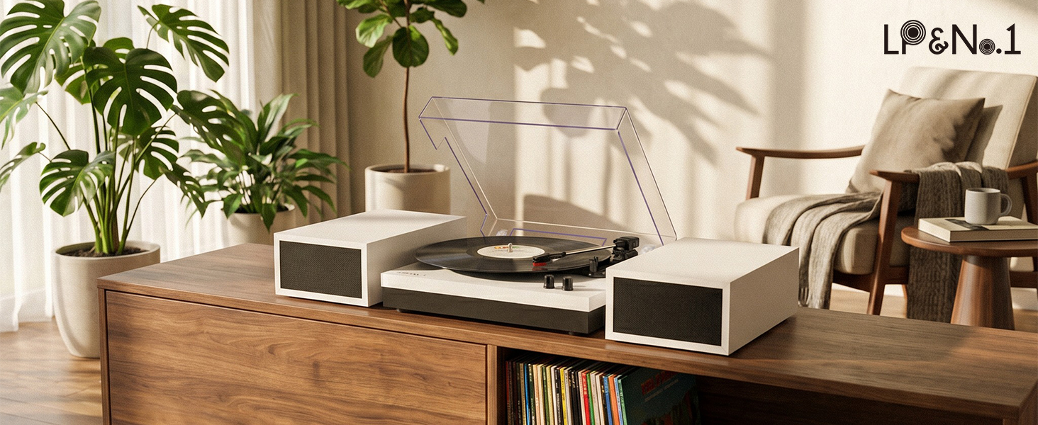 Amazon.com: LP&No.1 Vinyl Record Player Turntable with Bluetooth
