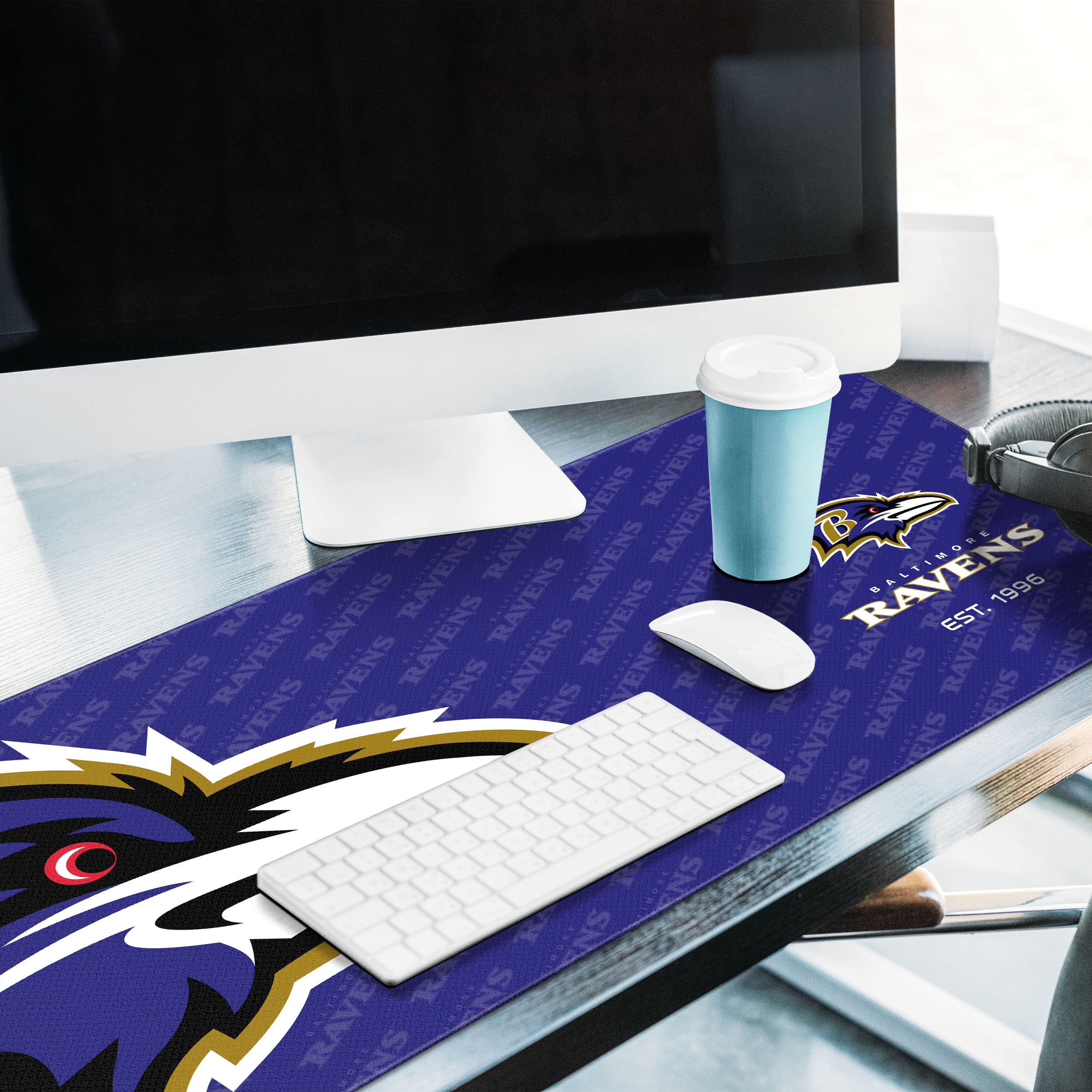 YouTheFan NFL Baltimore Ravens Logo Series - Sottomano da scrivania