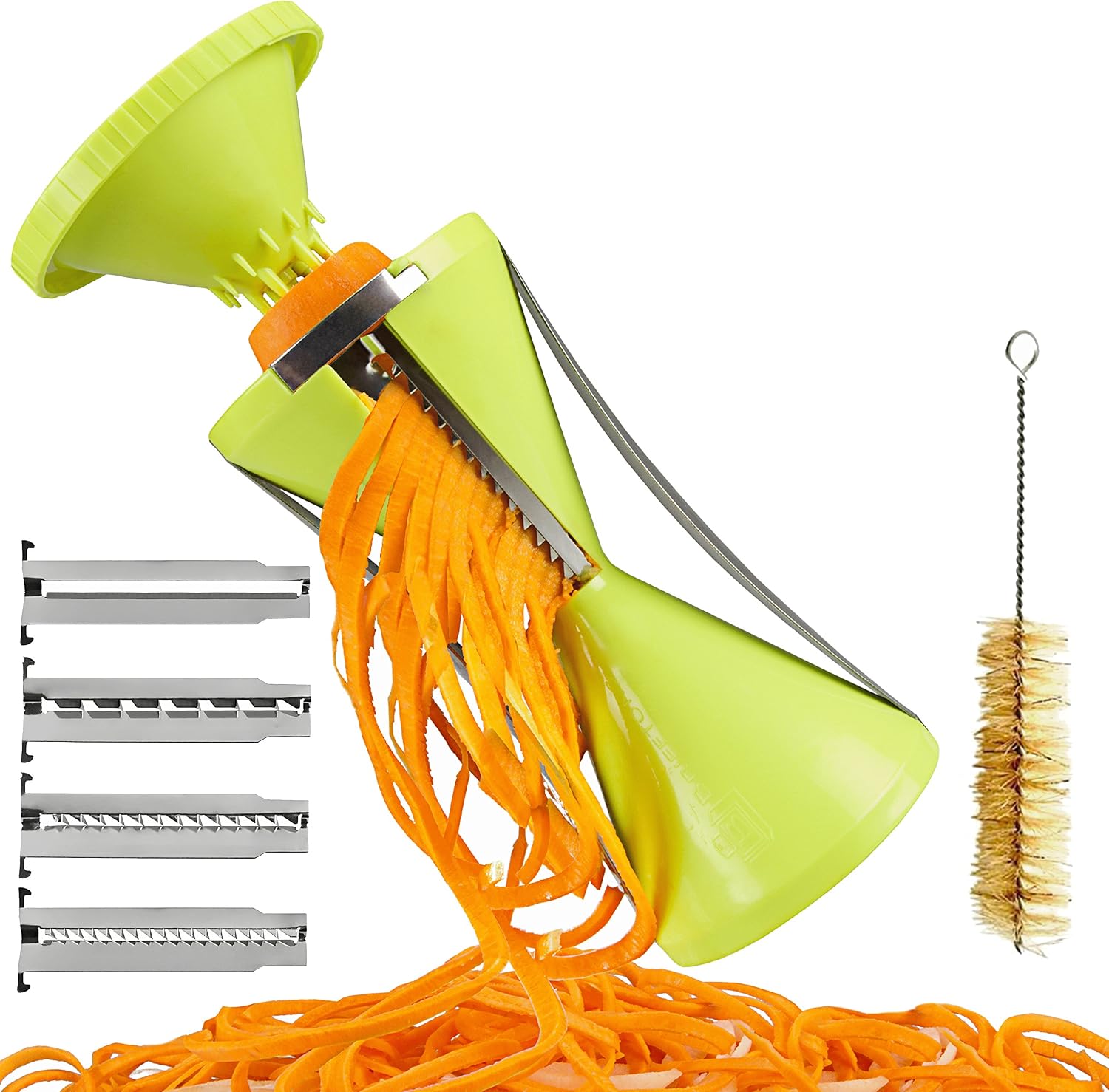 Brieftons NextGen Spiralizer: 4-Blade Vegetable Spiral Slicer, 150% Bigger, 50% Less Wastage, Perfect Veggie Spaghetti/Pasta Maker