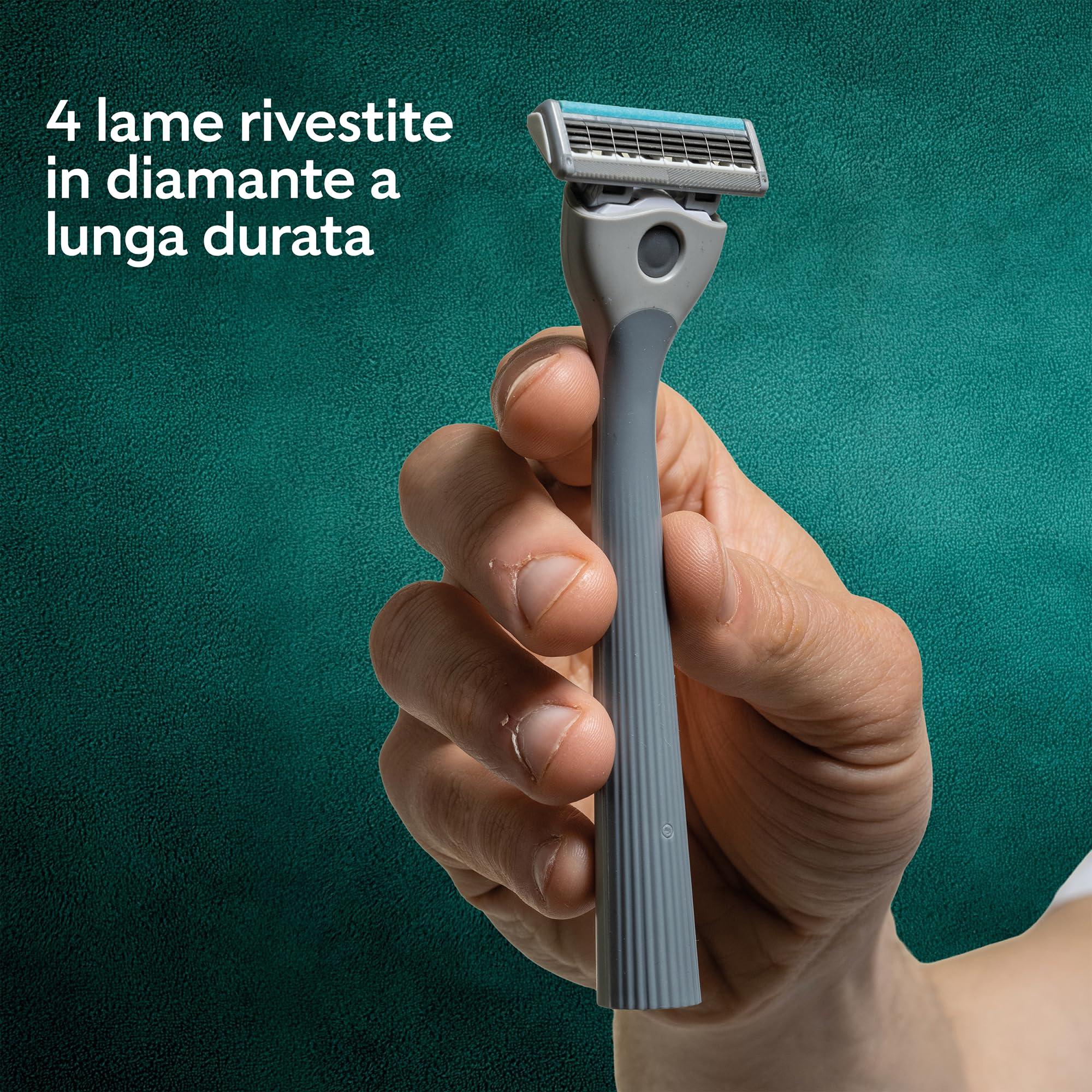 Wilkinson Sword Quattro, set di ricariche, 4 lame rivestite in diamante, 8 ricariche
