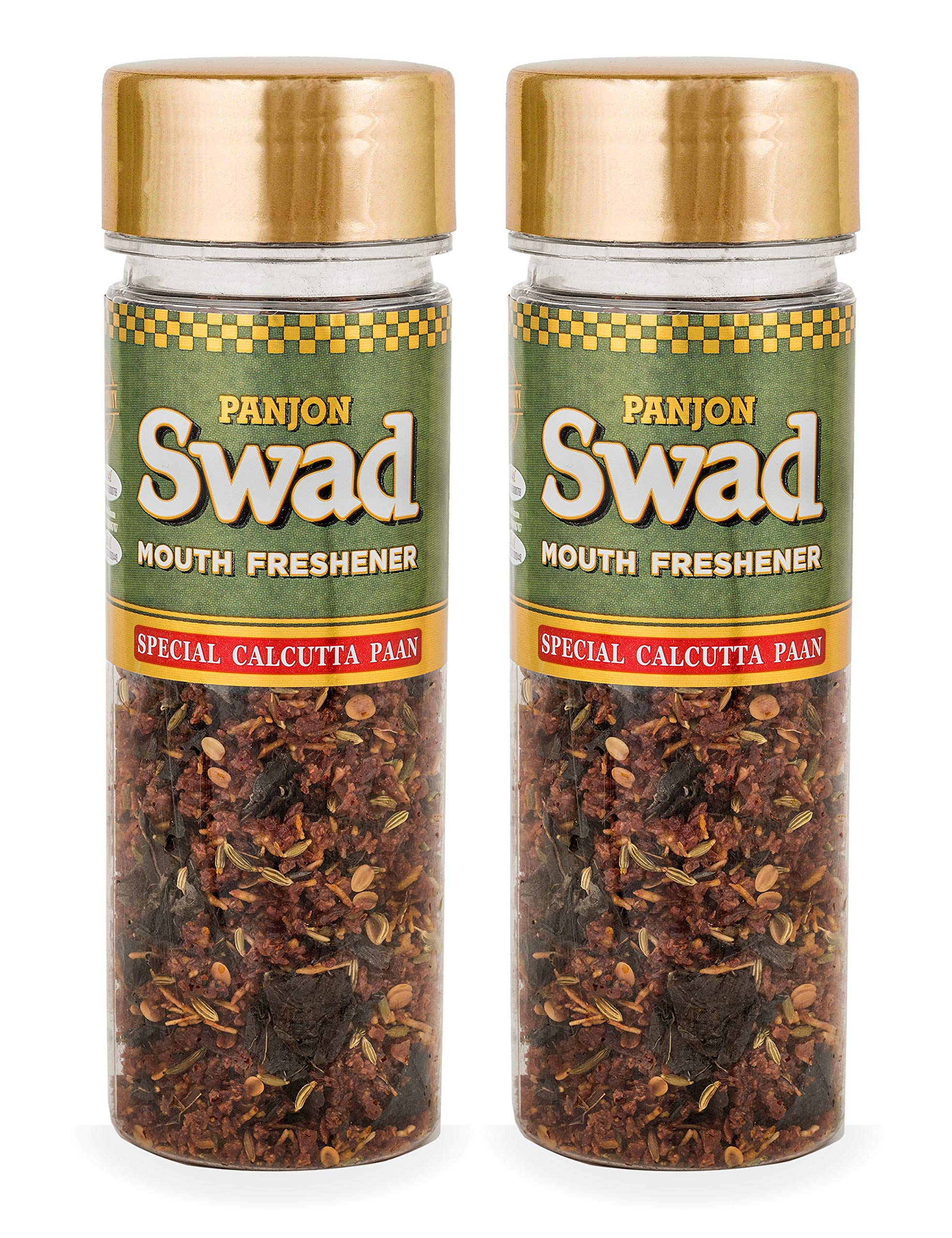 Panjon Swad Calcutta Paan Mukhwas (Pack Of 2 X 100 Grams) | Meetha Paan Mukhwas | Hygienically Packed Traditional Sweet Pan Pachak | Tasty Mouth Freshener | After-Meal Snack | Dry Mukhwas.