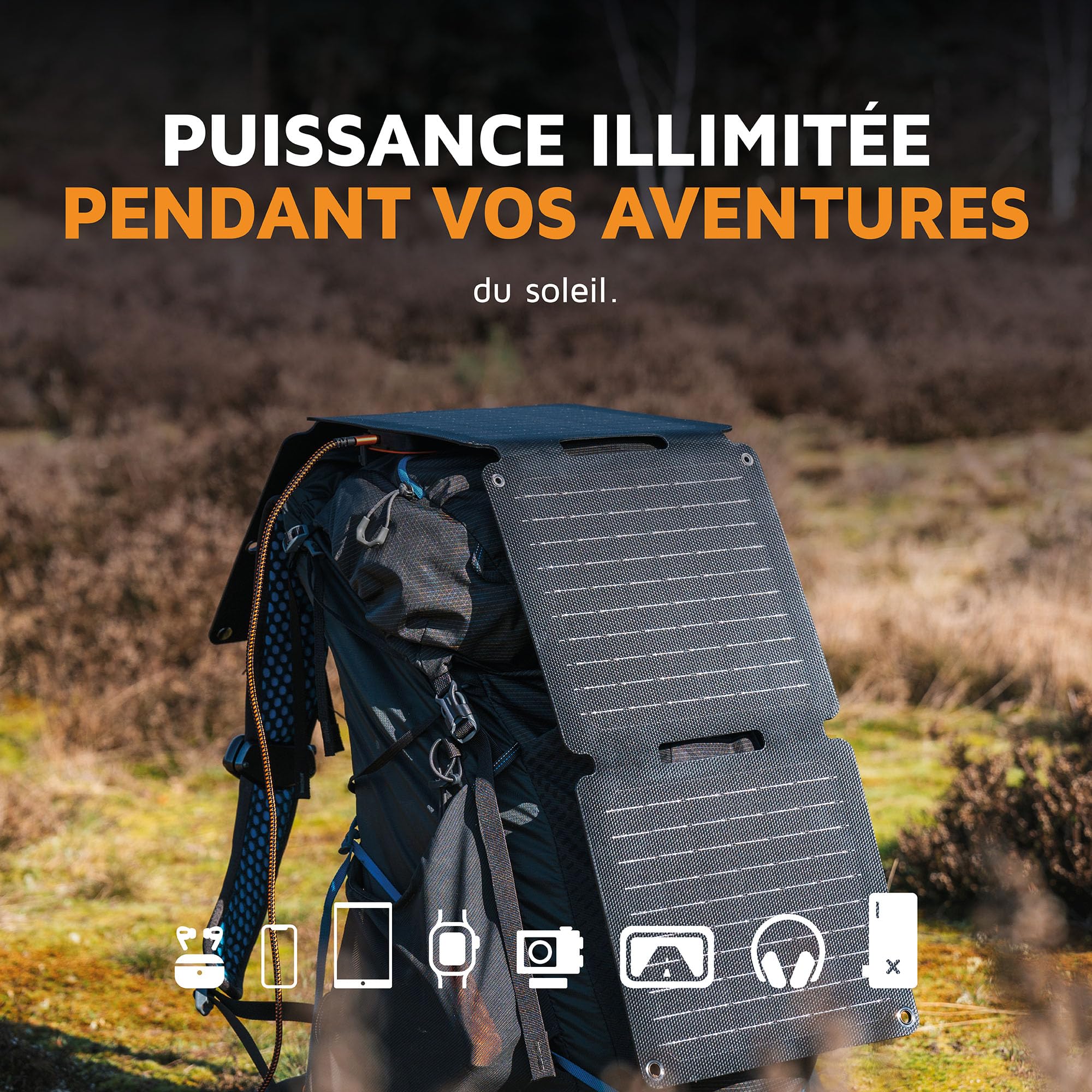 Xtorm SolarBooster, Panneau Solaire de 28W, Pliable, Panneau Solaire Portable, Panneau Solaire Flexible, Monocristallin EFTE, Extérieur, Énergie Solaire