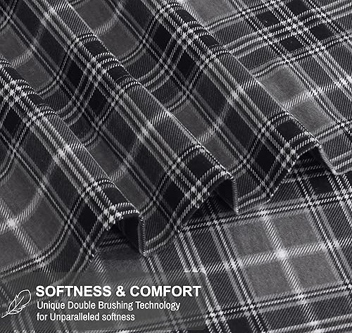 Vista 398 de RUVANTI Sábanas de franela 100% algodón King 4 piezas Celestial Stag Ciervo celestial