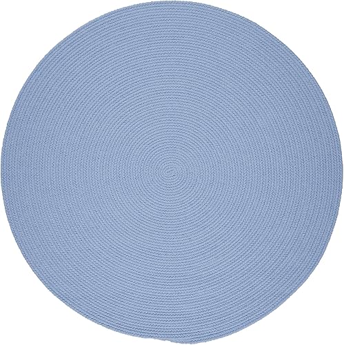 Miniatura 48 de Tapete de interior/exterior, diseño texturado trenzado, tapete reversible, Sintético, Marrón Marrón,Negro -,Azul (Hydrangea Blue),Azul