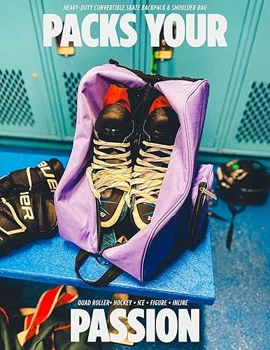 Miniatura 2 de Fydelity Bolsas de patinaje sobre ruedas para mujeres y niñas, mochila de patinaje sobre ruedas, accesorios para patinaje sobre hielo, bolsa de