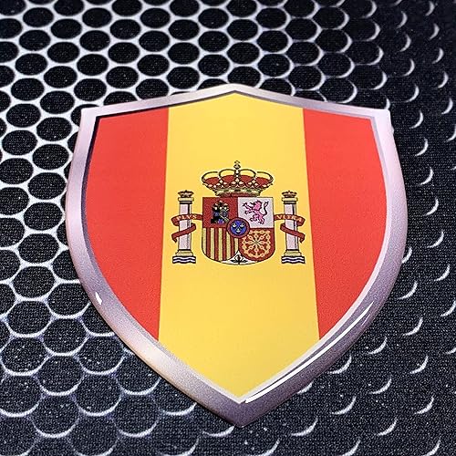 Miniatura 6 de Pegatina de emblema de la bandera de España con cúpula en 3D 2.4x 3" Espana, Madrid, Barcelona, Valencia