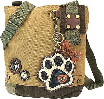 Chala Paw Print Patch Crossbody Handbag (Ivory/Brown)