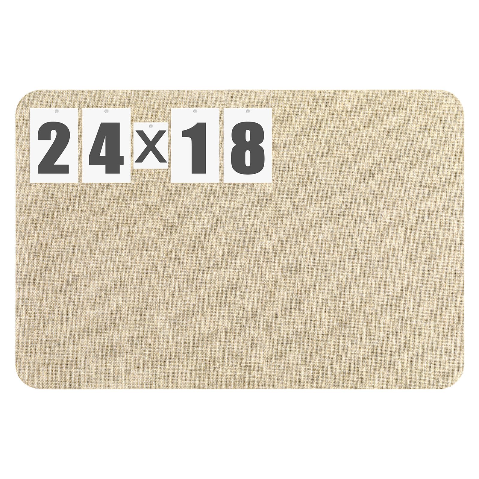 Hahafelt Pinnwand aus Leinenstoff für Wände, rahmenlose Pinnwand, Notiz-Erinnerungstafel für Bürowände, Zuhause, Küche, einfach zu installieren (Braun, 61 x 45,7 cm)
