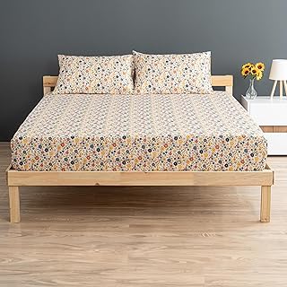 Soley | Liberty |%100 Pamuklu Çift Kişilik 160 x 200 Lastikli Çarşaf Seti Sarı