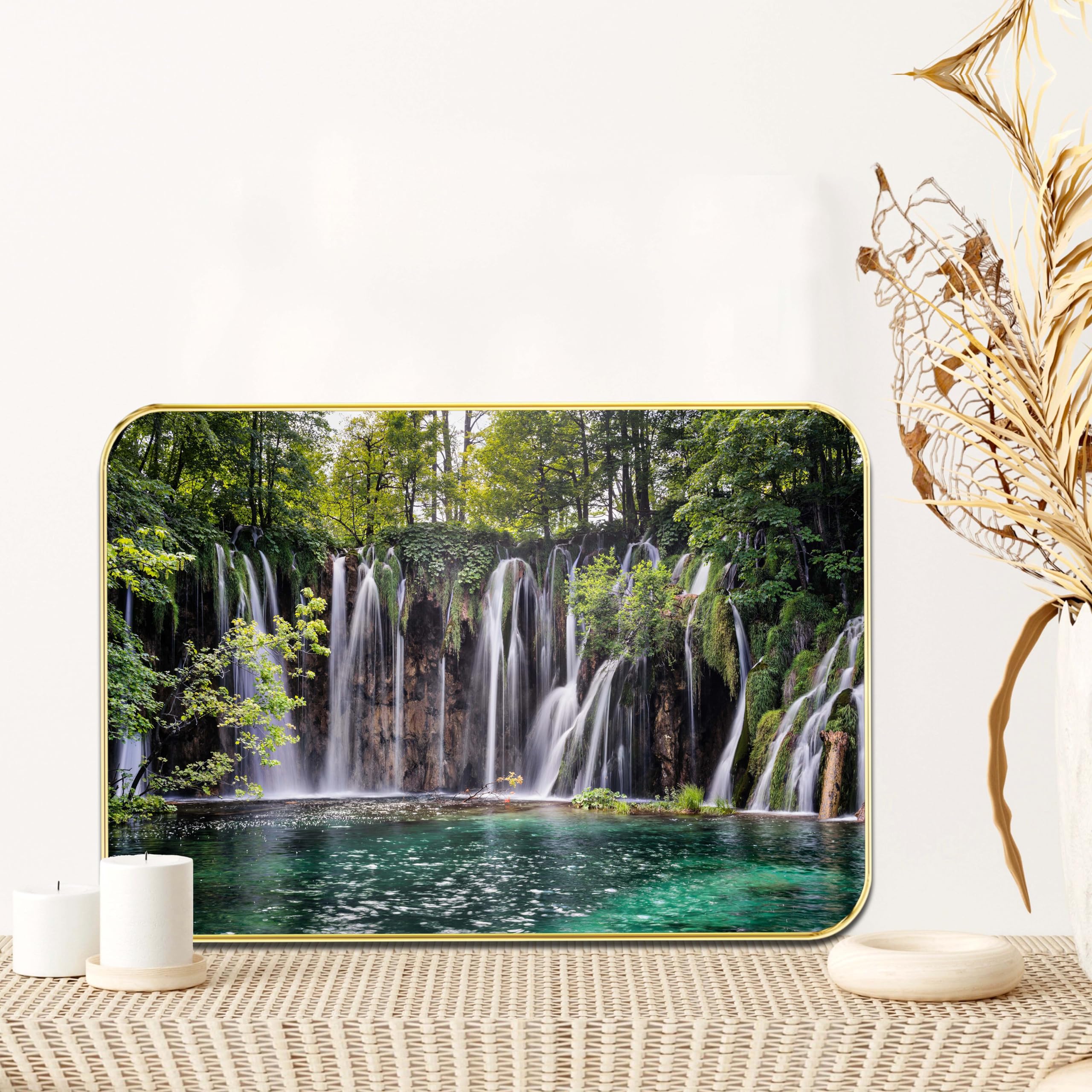 Waterfall Painting - Modern Art with Sparkle Finish -8 Waterfall Painting - Modern Art with Sparkle Finish -8