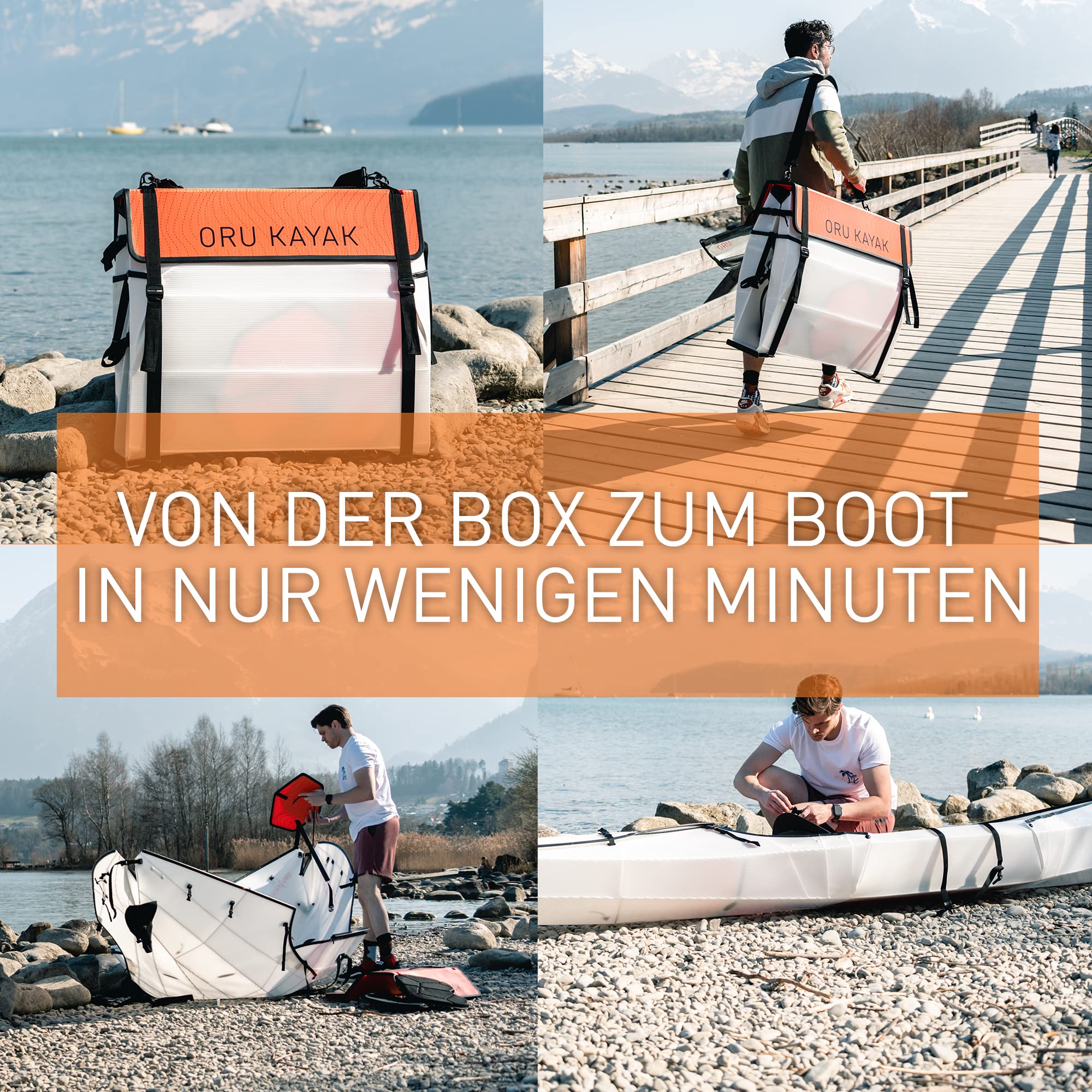 Oru Kayak Faltbares Kajak Haven TT - 1-2 Personen - Stabil, langlebig, leicht – Anfänger, Intermediär – Freizeitpaddeln auf Seen, Flüssen, Meeren – Größe (aufgebaut): 490 x 84cm, Gewicht: 18,6kg