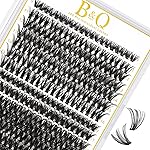 B&Q Lash Clusters 280PCS Natural Eyelash Clusters 40D 50D D 9-16 Individual Lash Wispy Eyelash Extension with Soft Thin Band Classic Look Pestaas Postizas Comfortable DIY at Home(40D+50D-D-9-16MIX)