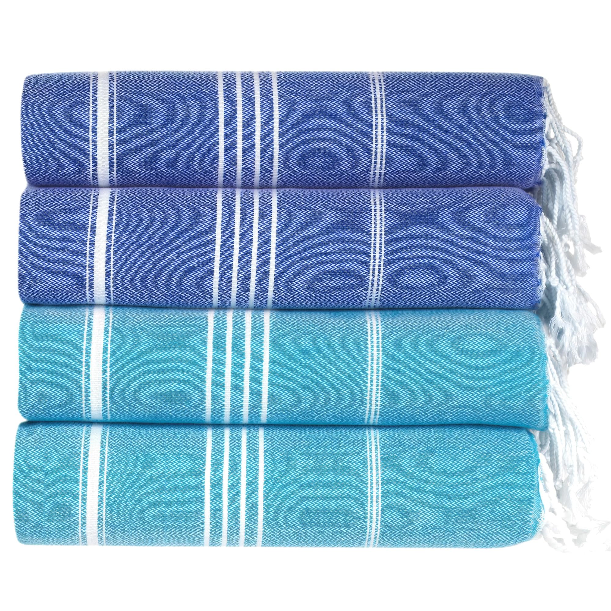 Turkish Cotton Beach Towels - Soft, Absorbent, Quick Dry, Ideal for Travel - Great Beach Gift Idea