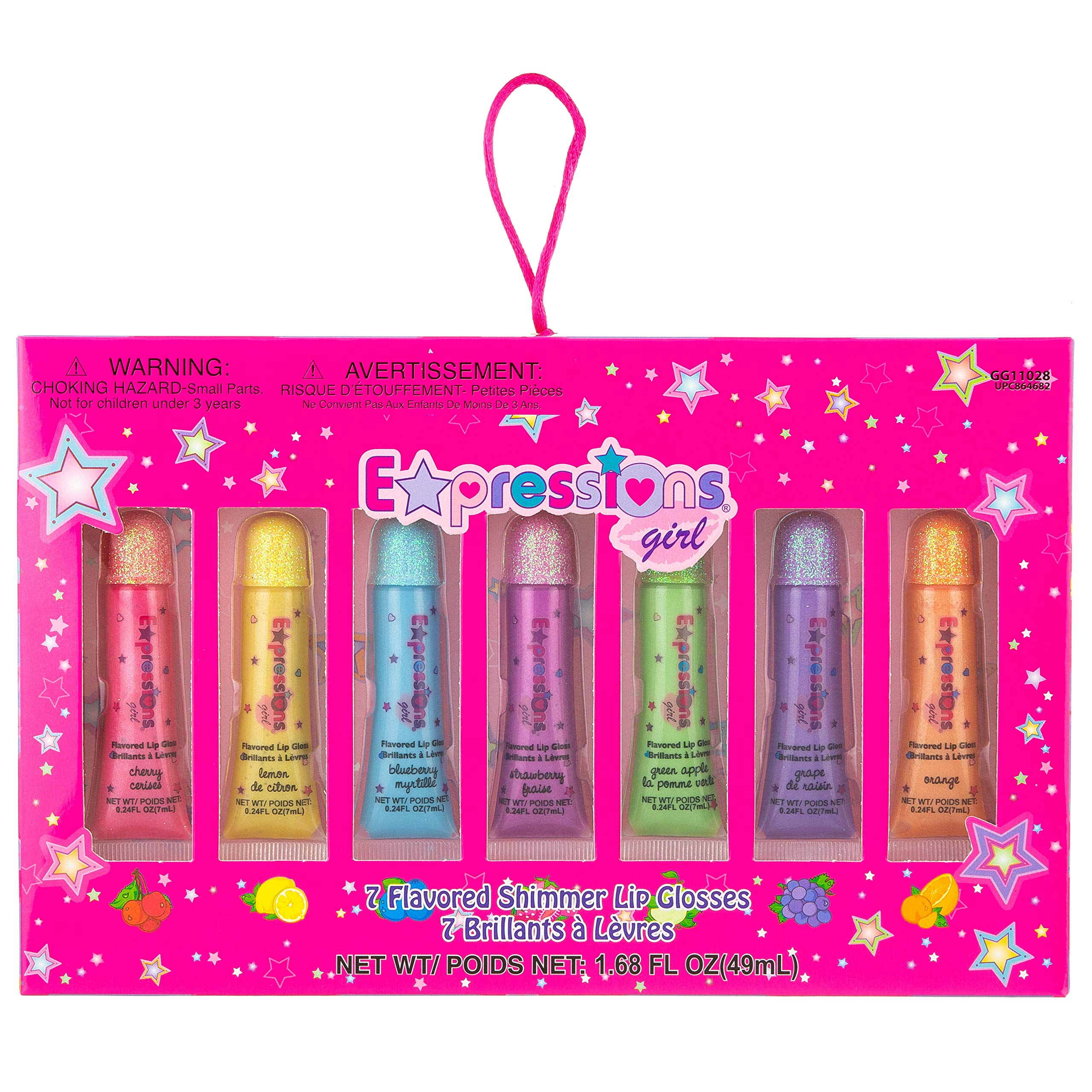 Girl 7-piece Flavored Shimmer Lip Gloss Set (0.24 oz each)