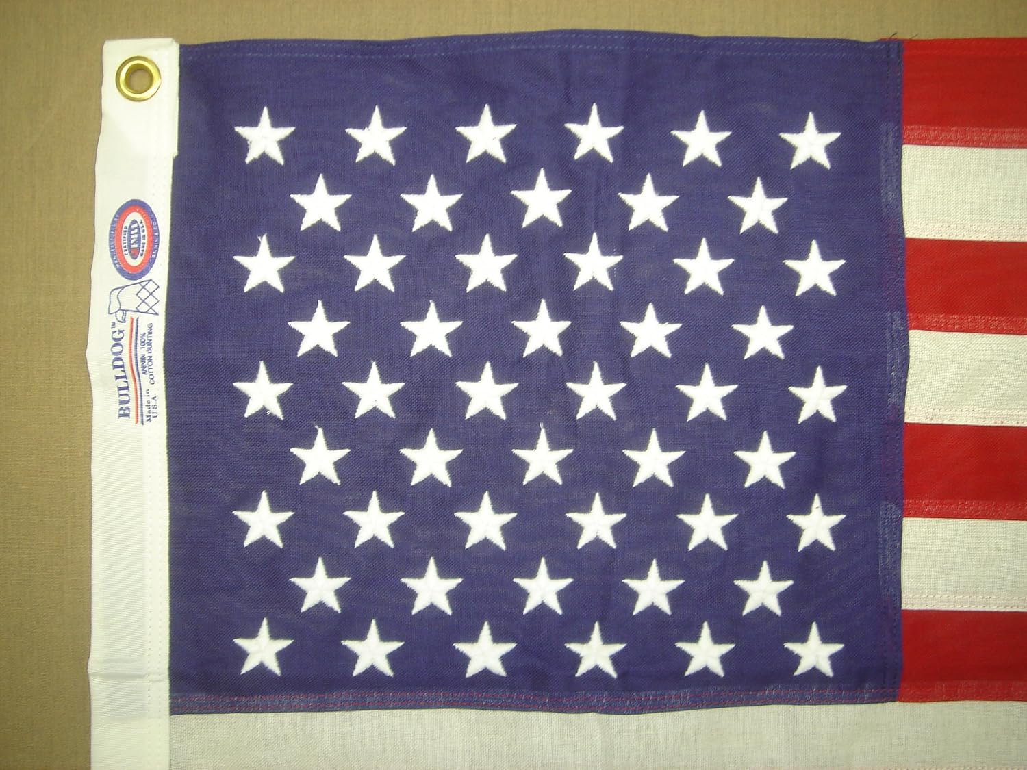 American Flag With Embroidered Stars and Sewn Stripes 2 ft. x 3 ft.