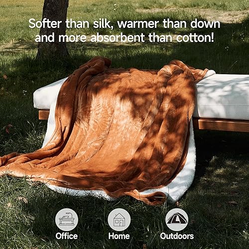 Vista 60 de GOTCOZY - Manta térmica eléctrica de 50 x 60 pulgadas, piel sintética acanalada, con 4 niveles de calefacción y apagado automático de 3 horas