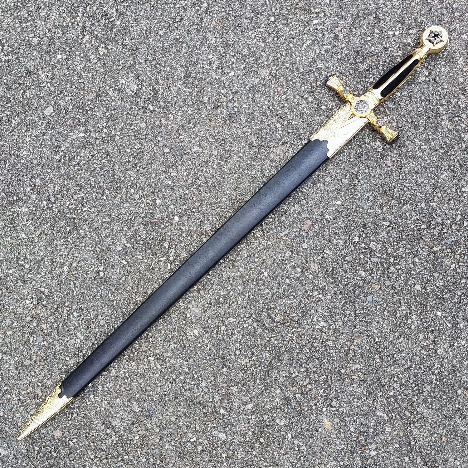 Stainless Steel Medieval Star of David Sword King Solomon Sword for Cosplay, Collection-33.1 Inch - Image 6