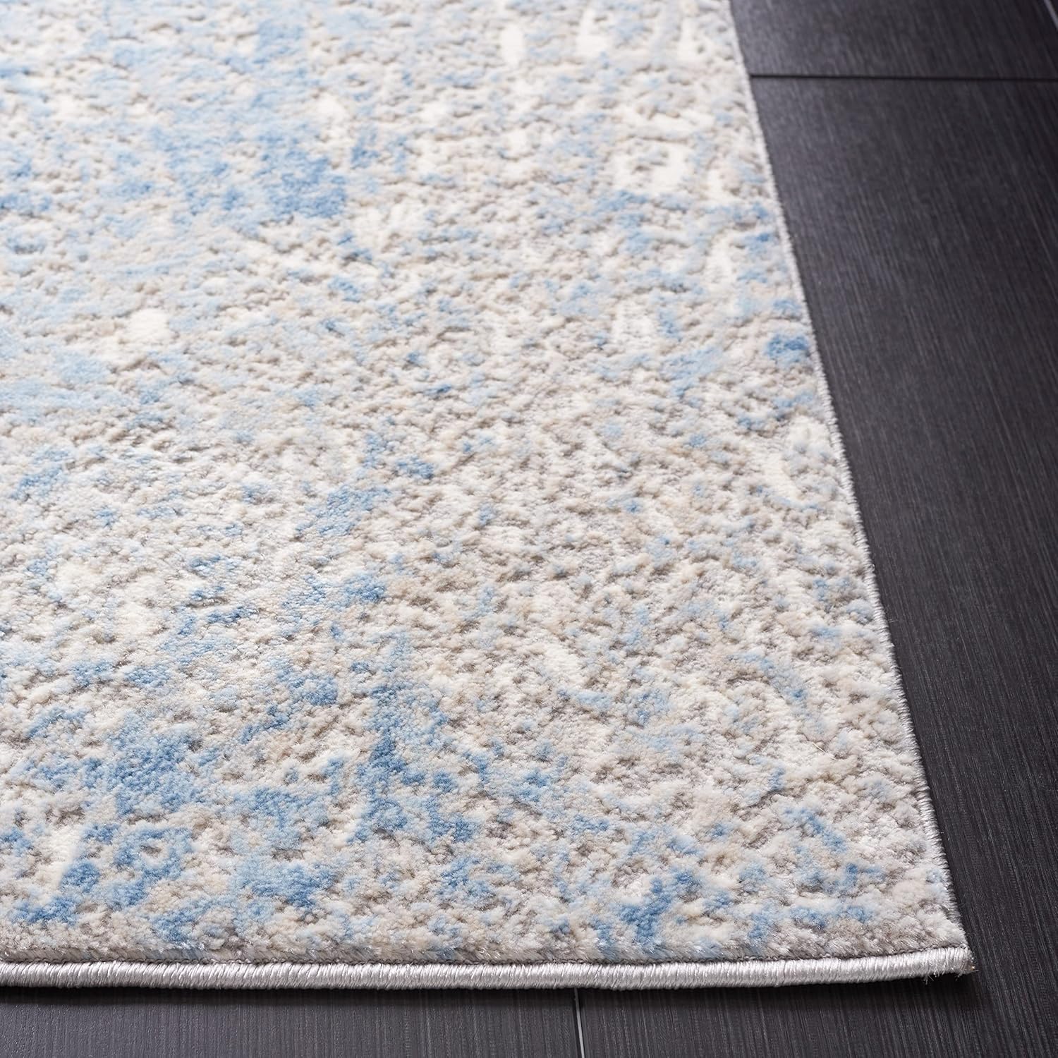 SAFAVIEH Lagoon Collection Area Rug - 9' x 12', Blue & Grey, Modern Abstract Design, Non-Shedding & Easy Care, Ideal for High Traffic Areas in Living Room, Bedroom (LGN574M)