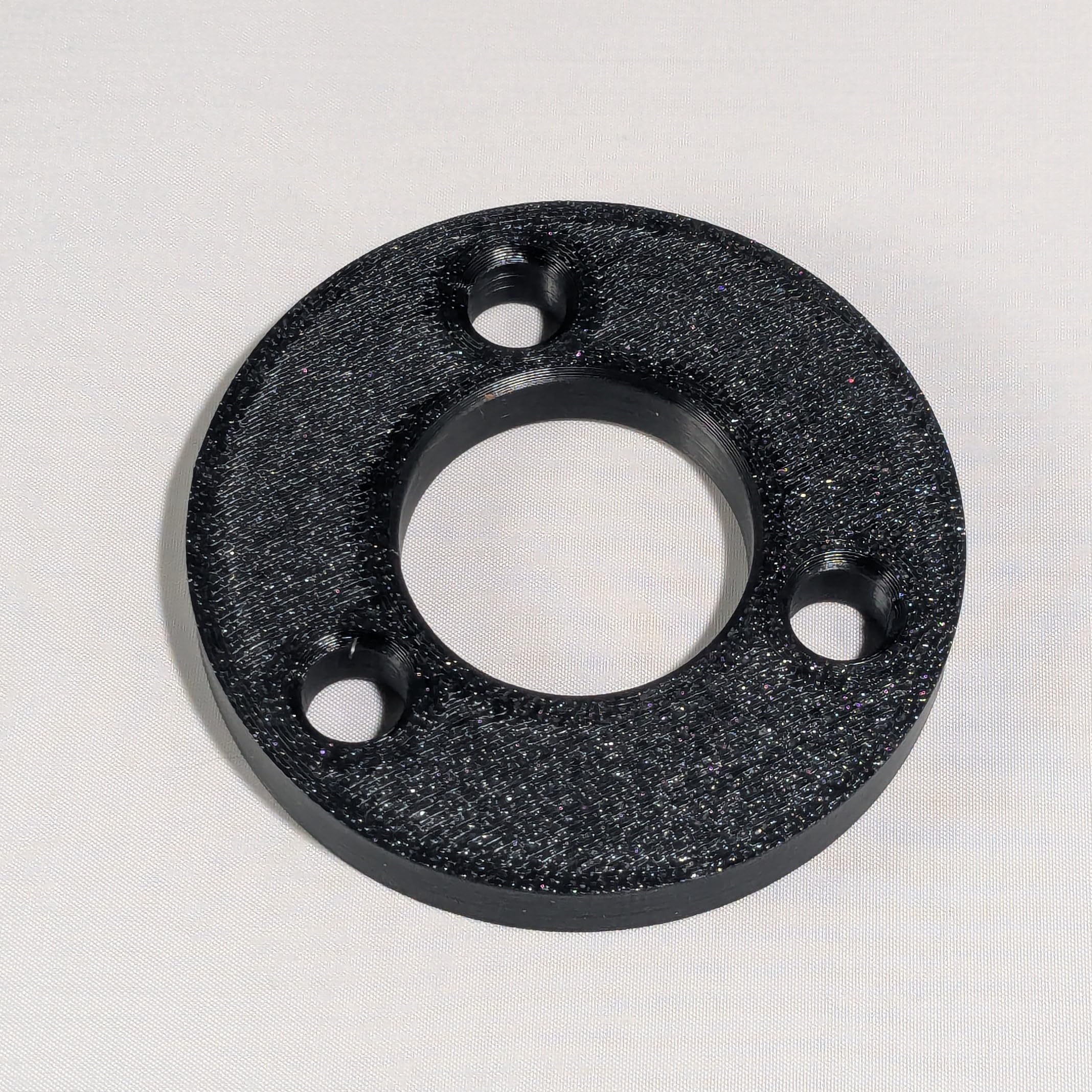 Antenna Guy Wire Anchor Rings, 1-1/4 inch Mast Compatible, 3-Hole Design, Assorted Colors, 1 Ring (Black)