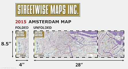 Streetwise Amsterdam Map - Laminated City Center Street Map of Amsterdam, Netherlands