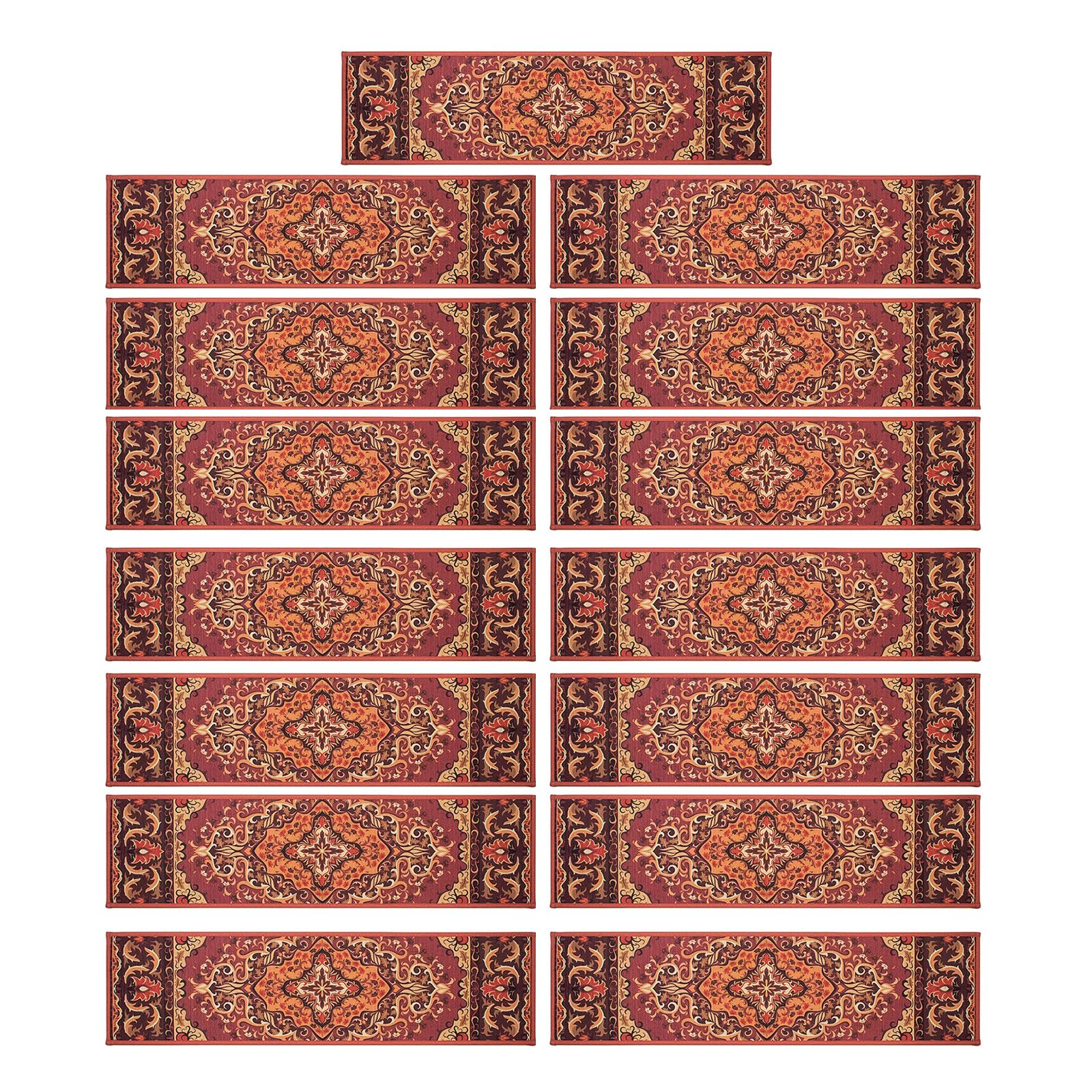 Kalttoy E Secur Grip 15Pack Stair Treads, Antislip Indoor Stair Protectors, Carpet Treads For Wood Stairs, Decorativ Mats Nonslip