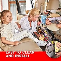 Vista 5 de Helteko Backseat Car Organizer, Kick Mats Back Seat Protector with Touch Screen Tablet Holder, Organizer for Kids, Travel Accessories, Mat 9 Storage