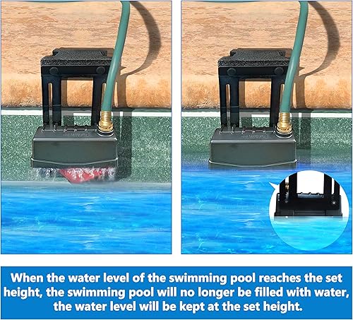 Miniatura 5 de Nivelador de agua para piscina, altura ajustable de 2 a 9 pulgadas, mantiene automáticamente el nivel de agua establecido
