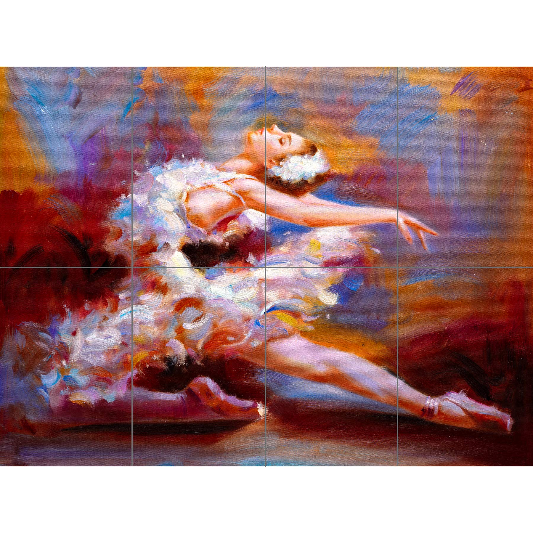 Artery8 Ballet Dancing Saute Painting XL Giant Panel Poster (8 Sections)