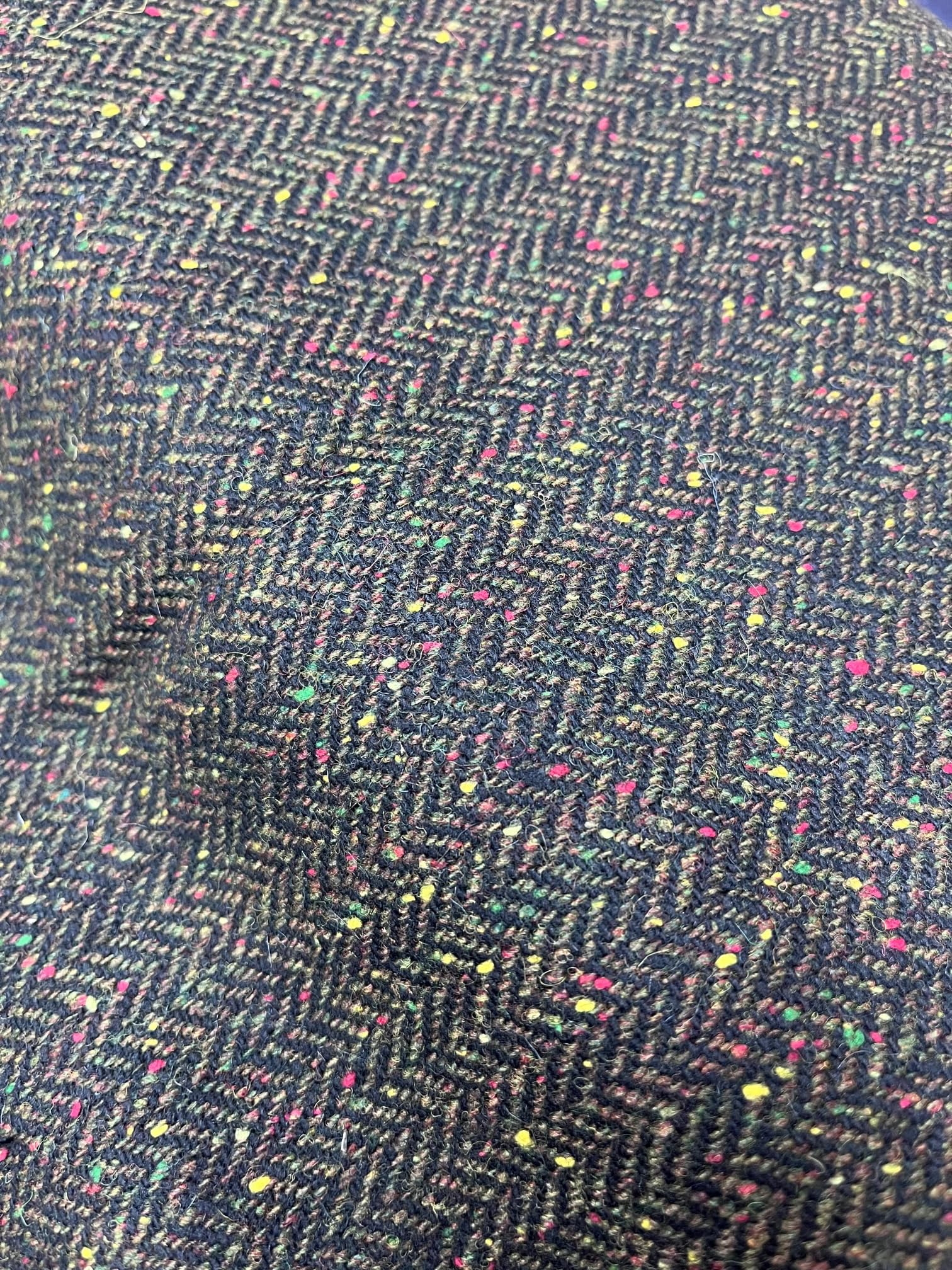 Tuva TextileBolt of 100% Real Wool Fabric (Flannel) Herringbone/Tweed Style, Combo Green & Brown Color 2 Yard pre Cut