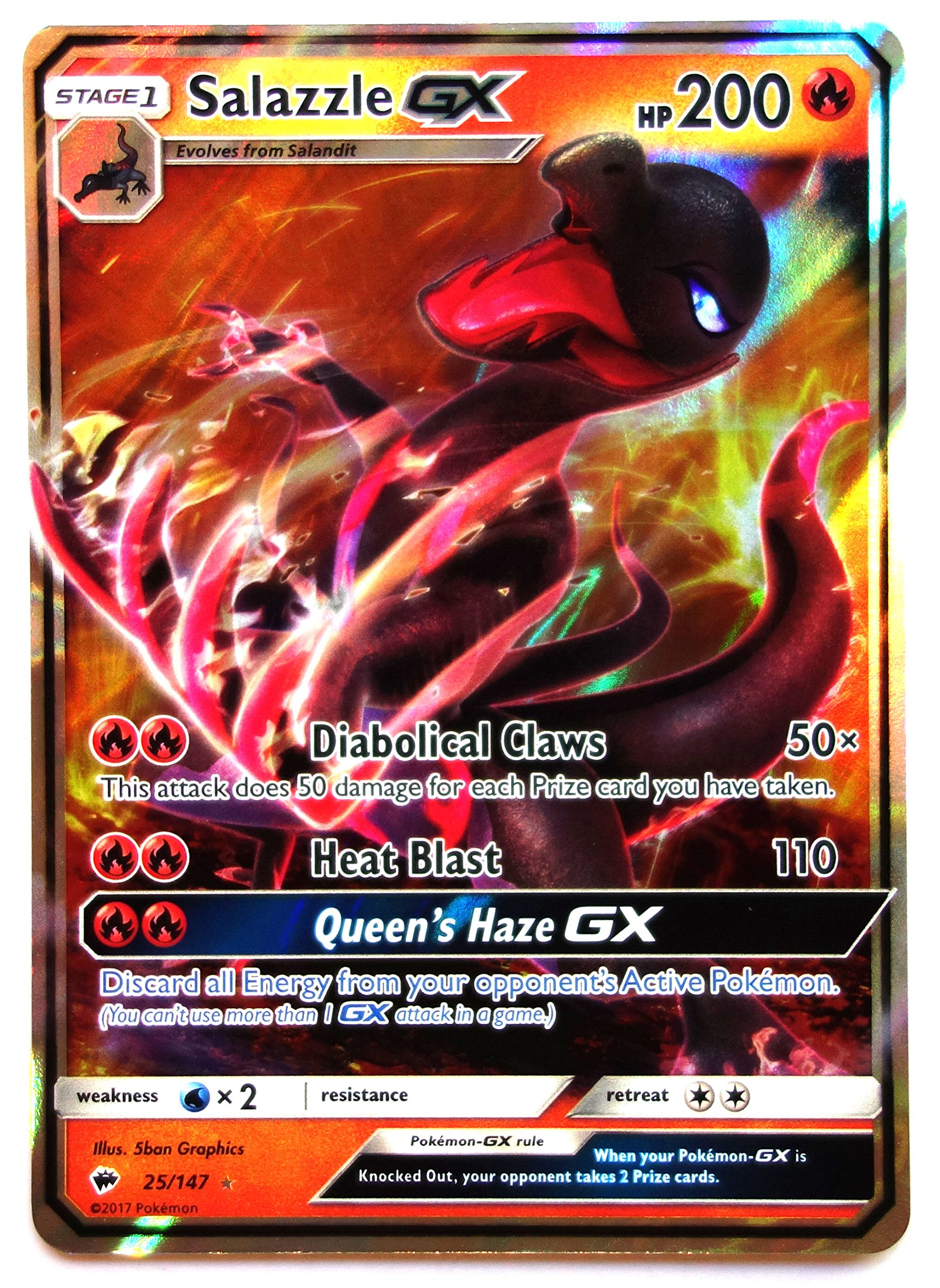 Salazzle GX 25/147 Ultra Rare Pokemon Card (Burning Shadows