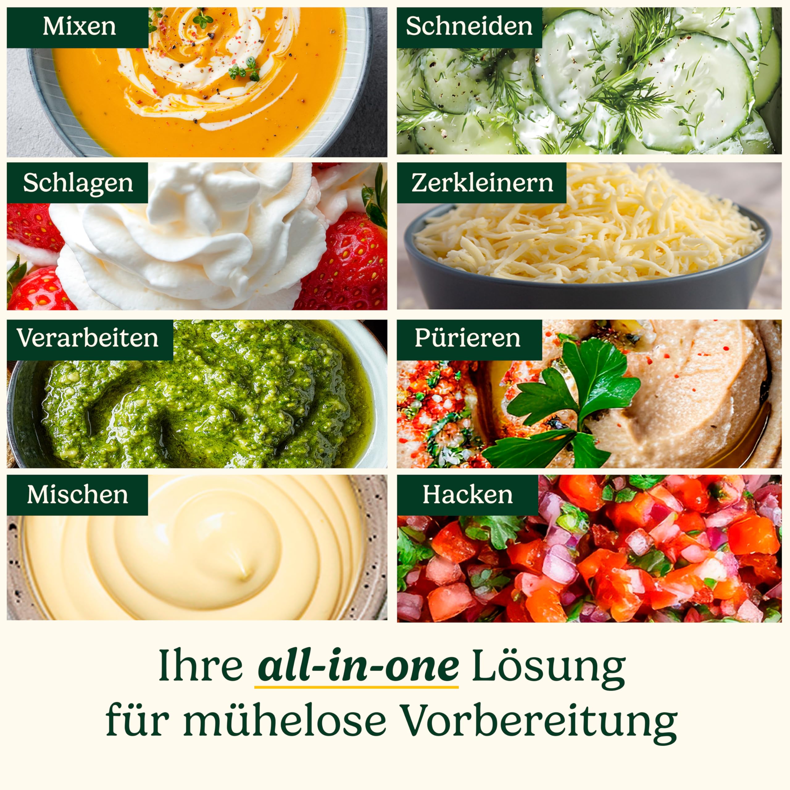Cuisinart Power Blend Stabmixer 400W | Handmixer | Variable Geschwindigkeitsregelung | Schüssel & Schneebesen | BPA‑freie kratzfeste Glocke | Prep‑and‑Go‑Behälter | Edelstahlklinge