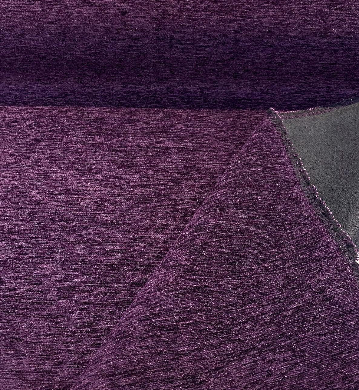 Purple Chenìlle Upholstery Solid Fabric by The Yard Sofa Couch Pillows Chairs