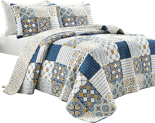 Miniatura 7 de Juego de edredón Lush Decor Monique, reversible, con estampado lavanda