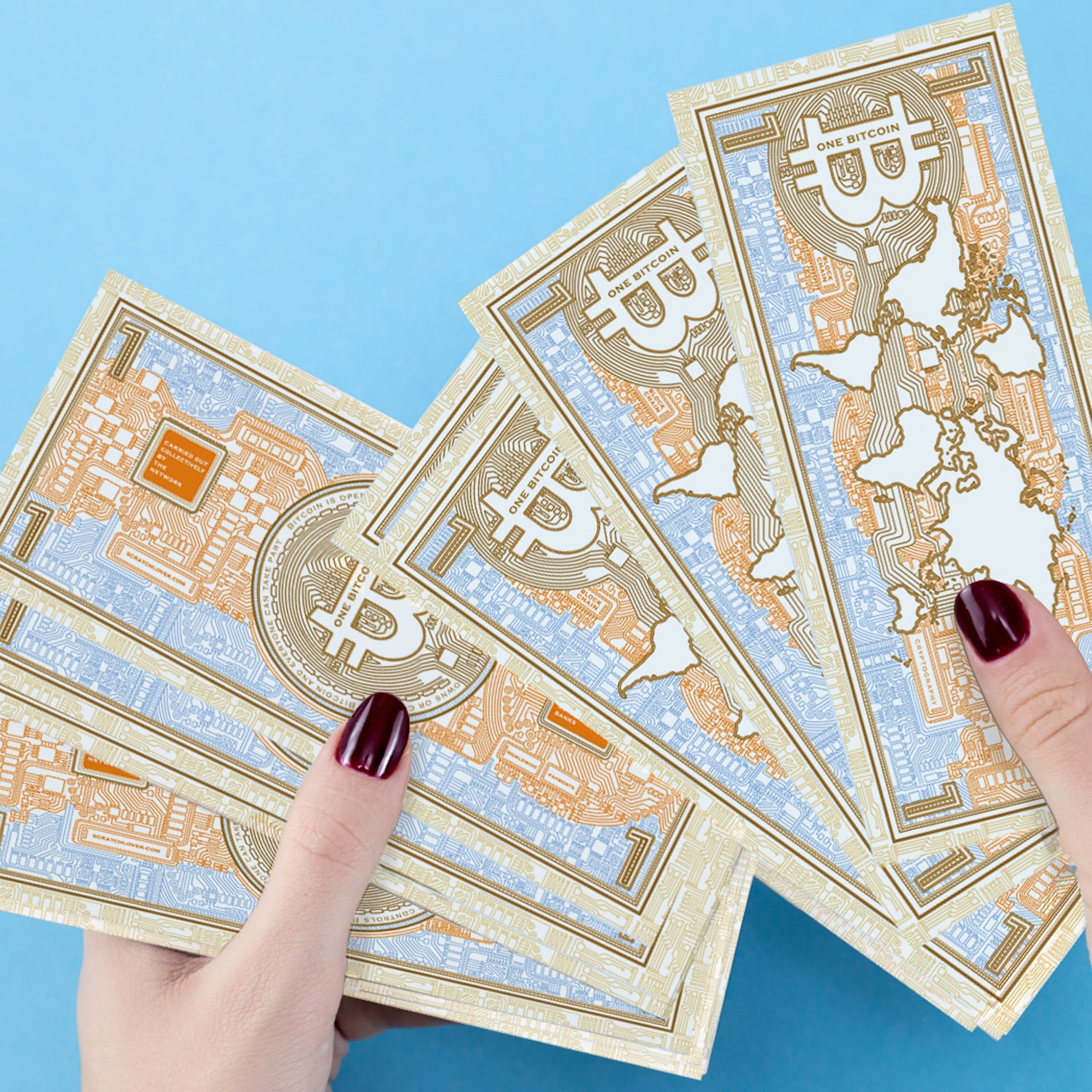 Bitcoin Scratch Cash 100 x 1 BTC Money to Play - Absolute New :  Amazon.com.be: Toys