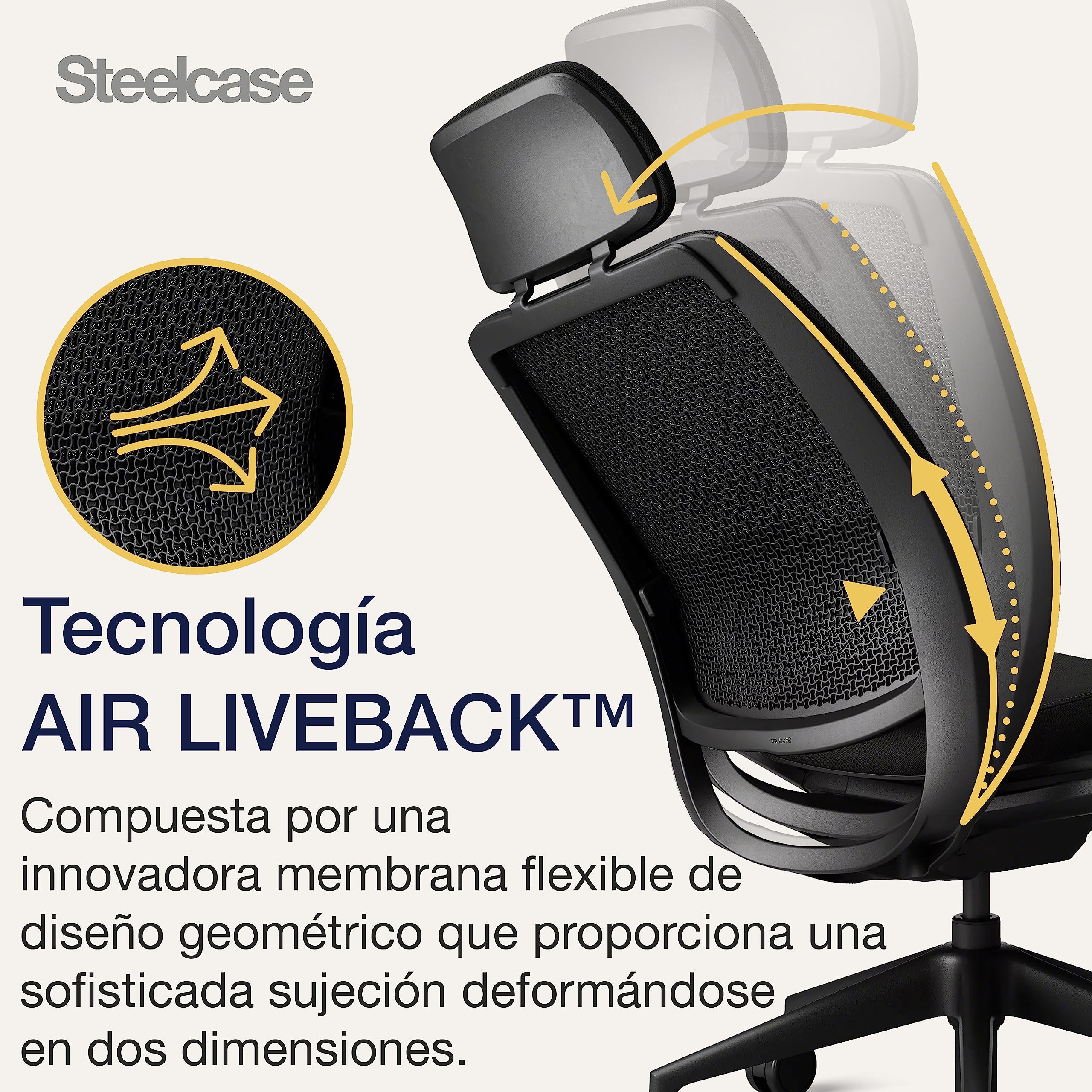 Steelcase Silla ergonómica: Series 2, Soporte Lumbar, reposa Cabeza, Ónix