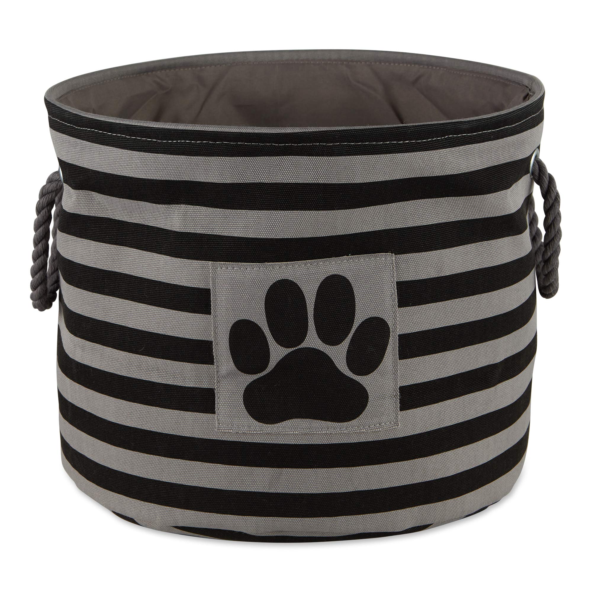Panier coton noir S rond Bone Dry pour organiser le salon design