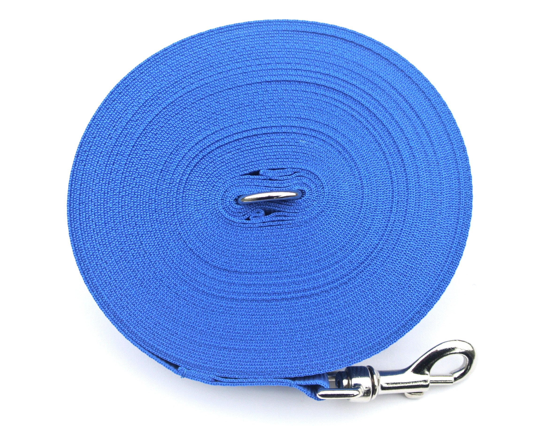 65ft 20m Long Dog Training Lead Obedience Recall Horse Tracking Leash Large 25mm Webbing In BLUE