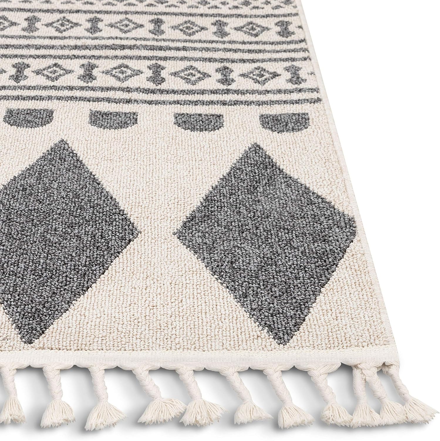 Well Woven Crocie Grey Tribal Geometric (2'7" x 9'3" Runner) Runner Rug