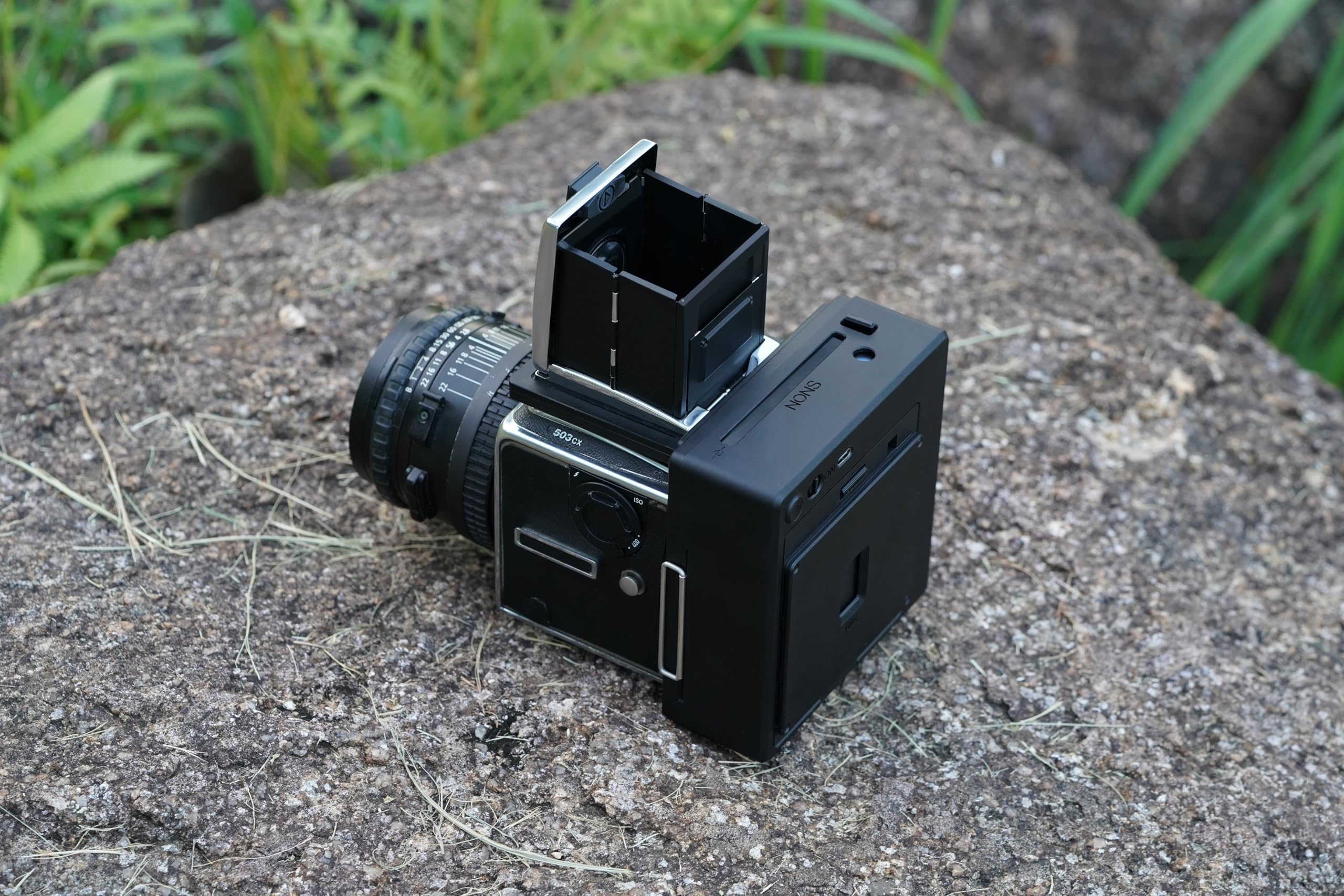 NONS Instant Back-H1P für Hasselblad (Instax Square Film) Set mit Viewfinder Frame Space