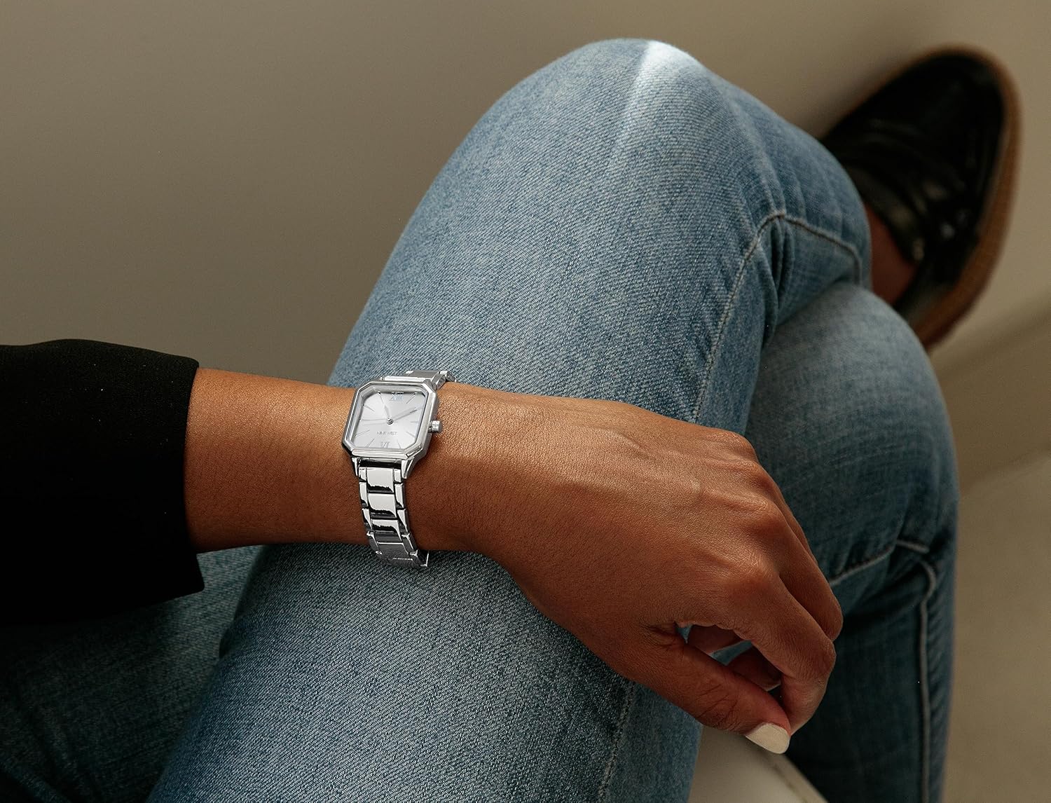 Nine West Orologio da polso da donna, argento, Argento, giapponese