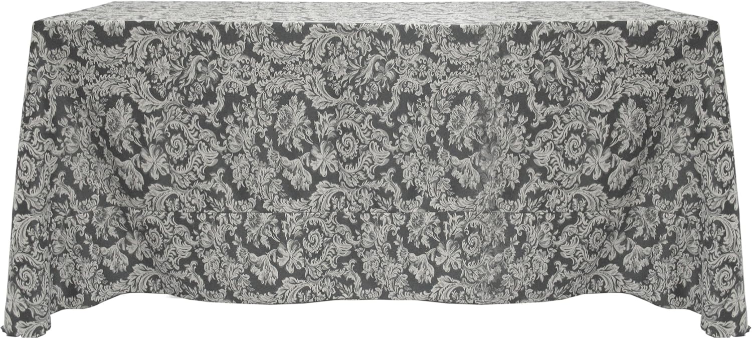 Ultimate Textile -10 Pack- Miranda 90 x 132-Inch Rectangular Damask Tablecloth - Jacquard Weave, Sage Green
