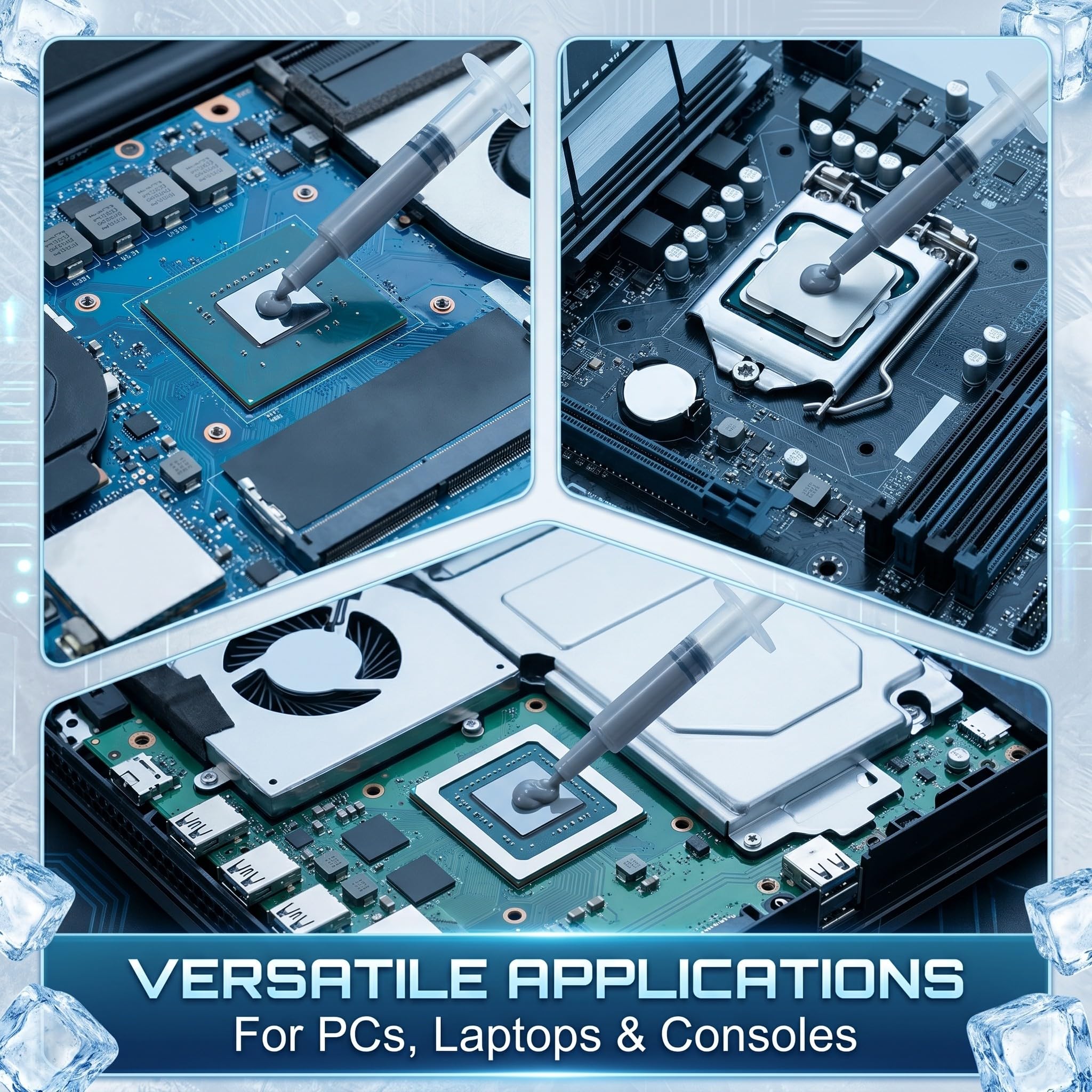20 Pezzi Pasta Termica CPU Alte Prestazioni, Pasta Termoconduttiva Grigia per Processore, PC, Laptop, GPU, Scheda Video e, Thermal Paste per Dissipatore di Calore