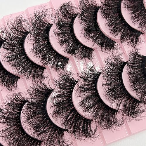 Miniatura 5 de TIKILEY Pestañas de visón esponjosas y finas, pestañas de visón de 0.78 pulgadas0.98 pulgadas de largo, dramáticas pestañas rizadas en D, pestañas