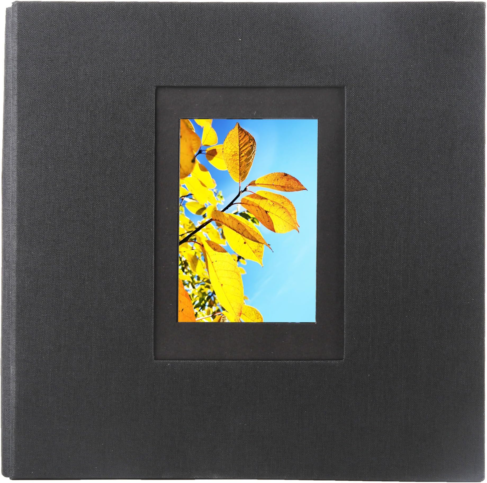 Aynoo Linen Hardcover Photo Album 4x6 600 Pockets Photos,Fabric Picture Albums,Large Capacity Photo Books Album,Black,1Pack