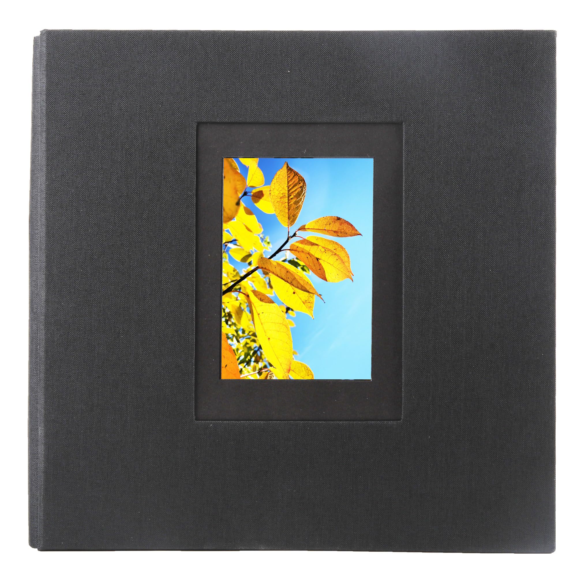 Aynoo Linen Hardcover Photo Album 4x6 600 Pockets Photos,Fabric Picture Albums,Large Capacity Photo Books Album,Black,1Pack