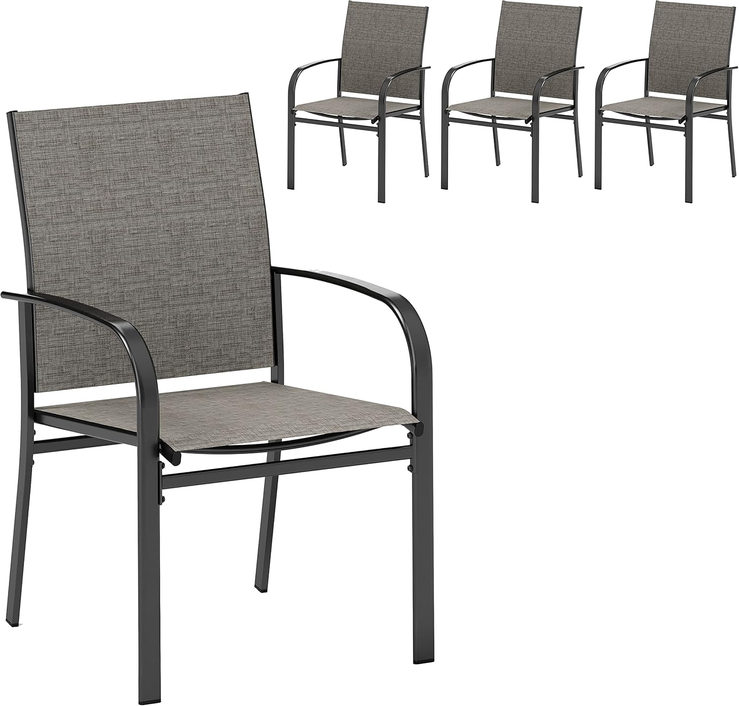 HERA'S HOUSE Patio Dining Chairs Set of 4, 36" Textilene