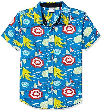 Amazon Brand - Jam & Honey Boys Regular Button Down Shirt